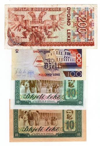 Albania - lotto di 4 banconote - ... 