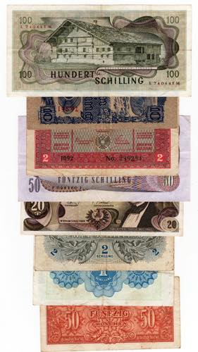 Austria - lotto di 8 banconote - ... 