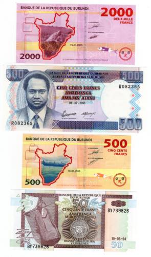Burundi - lotto di 4 banconote - ... 