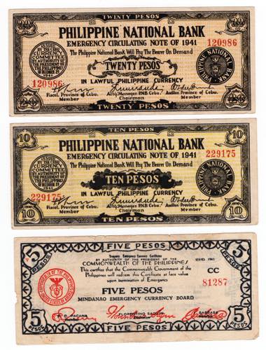 Filippine - lotto di 3 banconote ... 