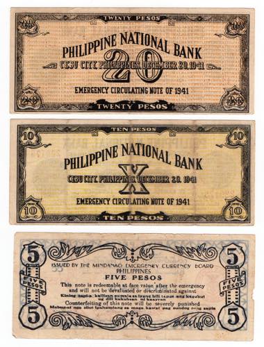 Filippine - lotto di 3 banconote ... 