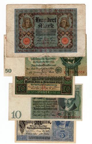 Germania - lotto di 5 banconote - ... 