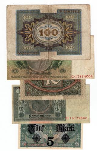 Germania - lotto di 5 banconote - ... 