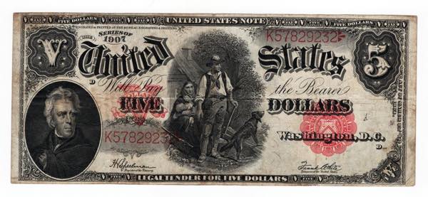 U.S.A. - 5 Dollari - Serie 1907