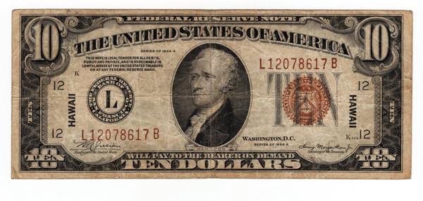 U.S.A. - 10 Dollari 1934 A - Hawaii