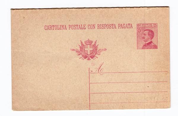 Cartolina postale con risposta ... 