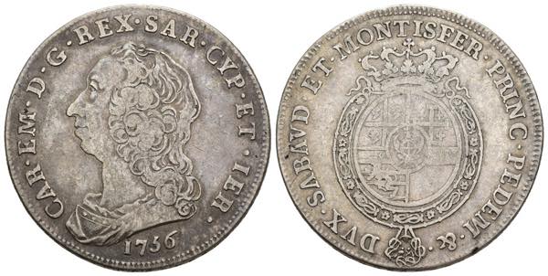 1 Scudo da 6 Lire 1756 - Carlo ... 
