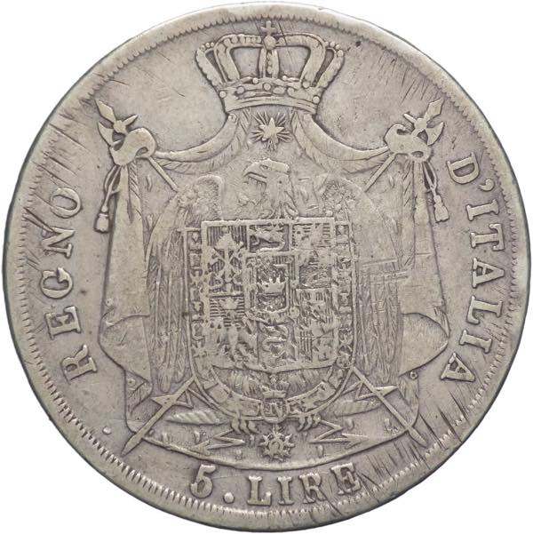 Milano - 5 lire 1809 - Napoleone I ... 