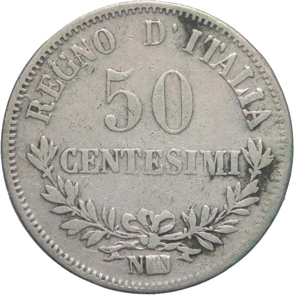 50 Centesimi 1863 - Vittorio ... 