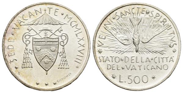Sede Vacante - 500 lire 1978 - Ag ... 