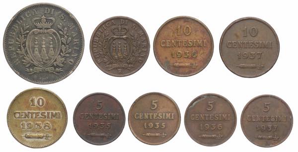 San Marino - Lotto di 11 monete - ... 