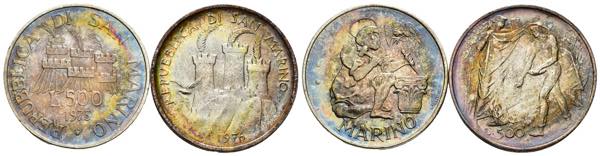 San Marino - Lotto di 2 monete da: ... 