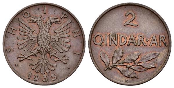 Albania - 2 Qindar 1935 - Regno ... 
