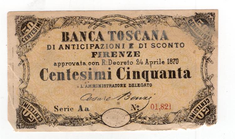 Banca Toscana, Firenze - 50 ... 