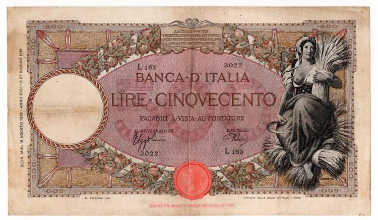 Biglietto di Banca - Vittorio ... 
