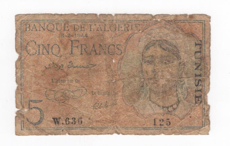 Algeria - 5 Franchi 08/02/1944 - ... 