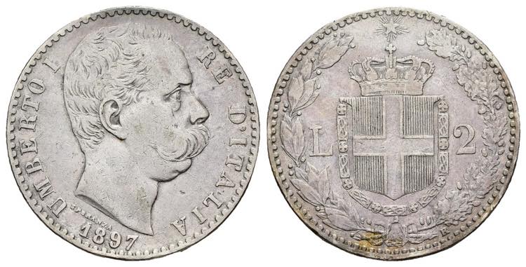 2 lire 1897 - Umberto I ... 