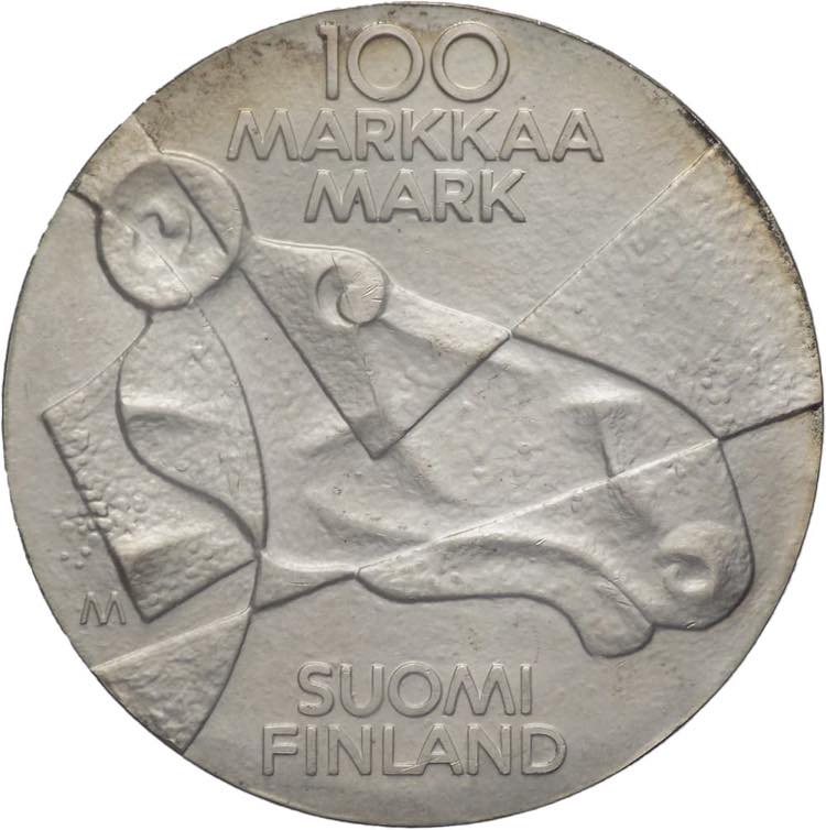 Finlandia - 100 Markaa 1989 - Ag.
