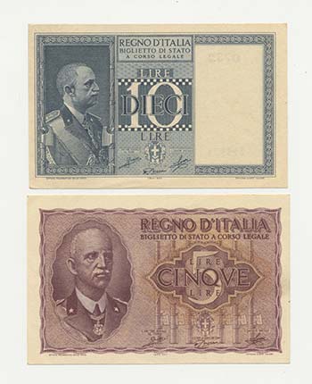 Banconota - Vittorio Emanuele III ... 