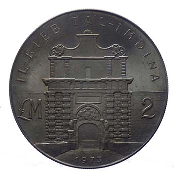 MALTA - Malta - 2 Pound 1973 - Ag