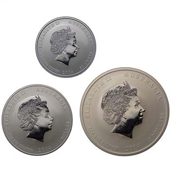 AUSTRALIA  - Set 3 monete Ag ... 