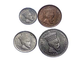 ETIOPIA  - Lotto n.4 monete ... 