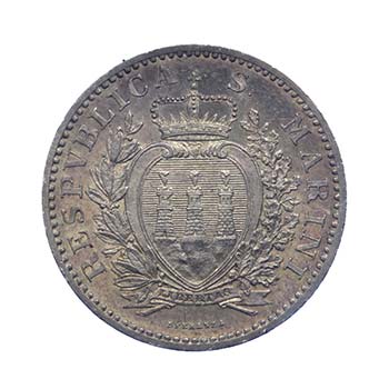 San Marino - 1 Lira 1898 - Ag