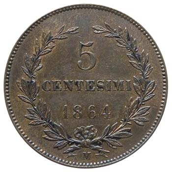 5 Centesimi 1864 - Milano
