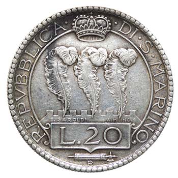 20 Lire 1935 - Ag