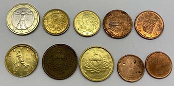 Euro - Lotto n.10 monete: 1 euro ... 