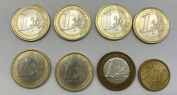 Euro - Lotto n.8 monete: 1 euro ... 