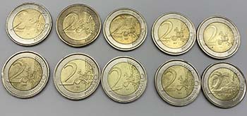 Euro - Lotto n.10 monete: 2 Euro ... 