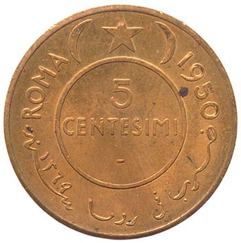 5 Centesimi 1950 - RAME ROSSO 