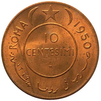 10 Centesimi 1950 - RAME ROSSO 