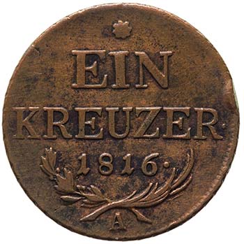 Austria - Ein Kreuzer 1816 A - Cu ... 