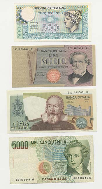 Lotto n.4 Banconote : 500 Lire ... 