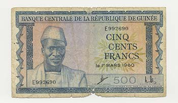 Guinea - 500 Franchi 1960 