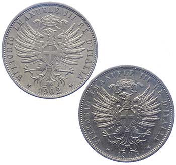 Coppia n.2 monete Vittorio ... 