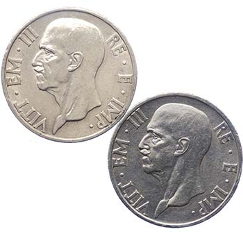 Coppia n.2 monete Vittorio ... 
