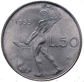 50 Lire Vulcano 1955
