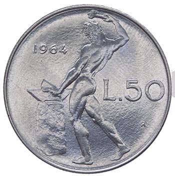 50 Lire Vulcano 1964