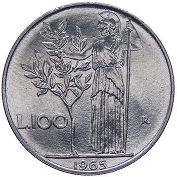 100 Lire Minerva 1965