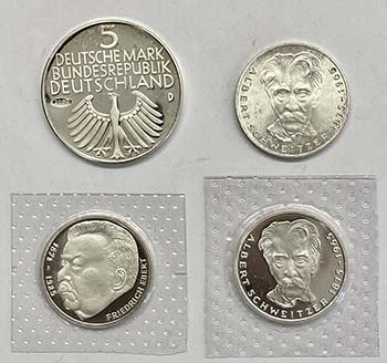 Germania - Lotto n.4 monete da 5 ... 