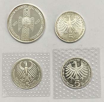 Germania - Lotto n.4 monete da 5 ... 