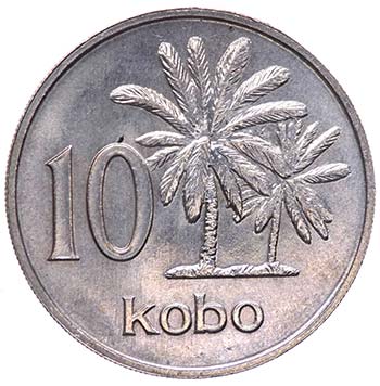 Nigeria  - 10 Kobo 1973 