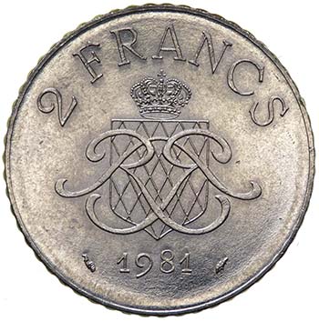Monaco - Rainier III - 2 Franchi ... 