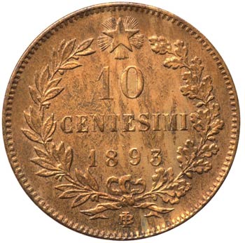 Umberto I (1878-1900) 10 centesimi ... 