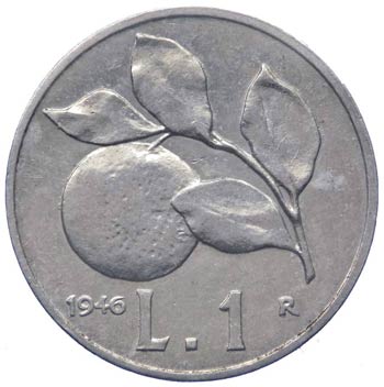 1946-2001 - 1 Lira Arancia 1946 ... 