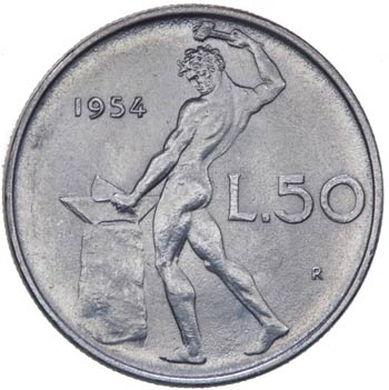 1946-2001 - 50 Lire Vulcano 1954 ... 