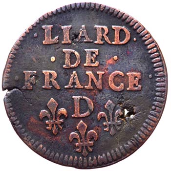 Francia  - Liard de France 1657 ... 